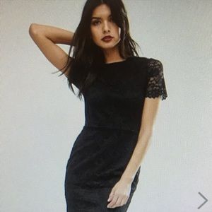 Asos Lace Scallop T-Shirt Midi Body Con dress